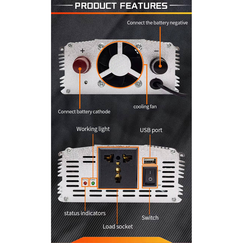 اینورتر و شارژر مدل SUA-3000C ظرفیت 3000 وات