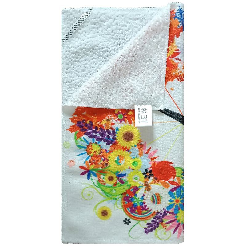 دستمال نظافت آشپزخانه بی تی مدل میکروفایبر طرح ساعت کد 30x30W242