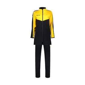 ست گرمکن و شلوار ورزشی زنانه مکرون مدل دیو رنگ زرد 