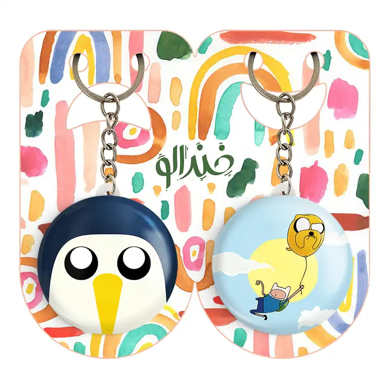 جاکلیدی خندالو مدل جیک و فین و گانتر وقت ماجراجویی Adventure Time کد 2081920822 مجموعه 2 عددی