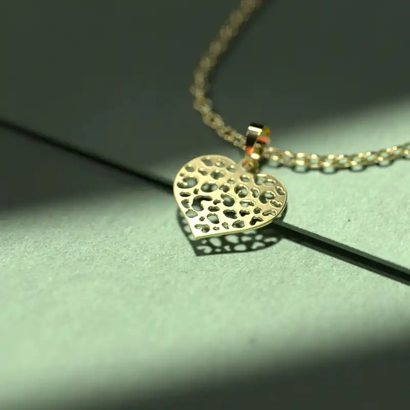 گردنبند طلا 18 عیار زنانه مدوپد مدل طرح قلب کد R1071