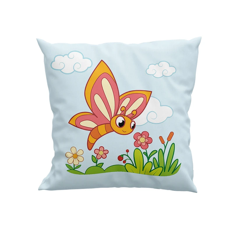 کوسن کودک پاد آفرین مدل پروانه و گل ها کد DKK215