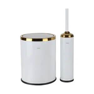 ست سطل زباله و فرچه دلفین مدل pry-44-wg