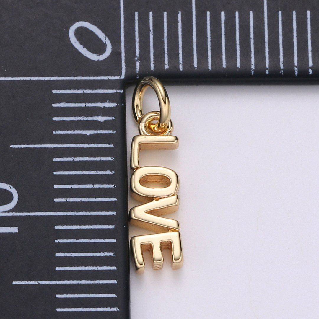آویز گردنبند طلا 18 عیار زنانه قیراط طرح Love کد GH2762 -  - 3