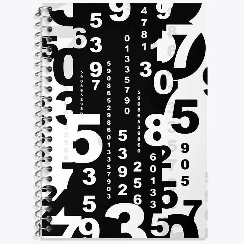 دفتر زبان 50 برگ خندالو مدل دو خط طرح اعداد ریاضی کد N556