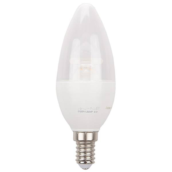 لامپ ال ای دی 6 وات لامپ نور مدل شمعی شفاف پایه E14 