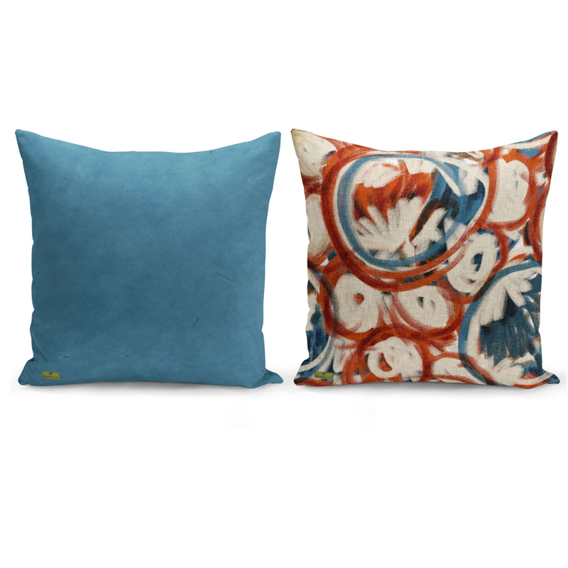 کاور کوسن ریحانلوکس مدل مدرن کد RH123 سایز 43*43 سانتی متر مجموعه دو عددی