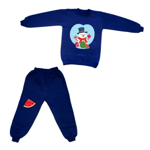 ست سویشرت و شلوار دخترانه مدل آدم برفی