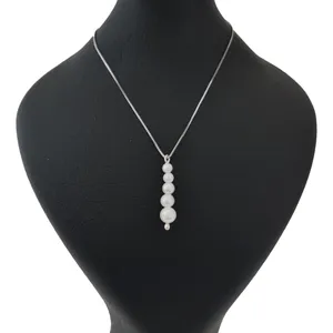 گردنبند نقره زنانه لیردا مدل مروارید smed 702