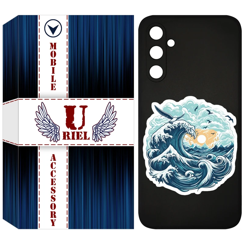 کاور یوریل مدل KSH کد 99 طرح موج دریا مناسب برای گوشی موبایل سامسونگ Galaxy A34