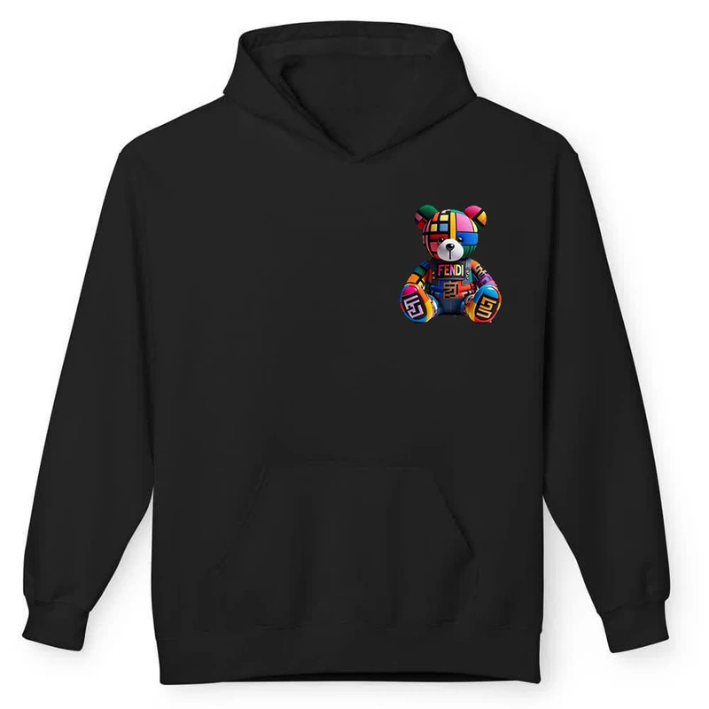 هودی مردانه پاد آفرین مدل اسپرت طرح خرس عروسکی خفن دوطرف چاپ کد 07