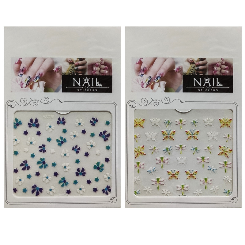 استیکر طراحی ناخن مدل HSC02 - HSC018 کد 1268 مجموعه 2 عددی