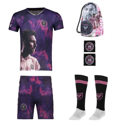 ست شش تکه لباس ورزشی مدل اینترمیامی طرح تصویر مسی