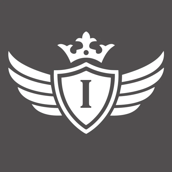 برچسب بدنه خودرو طرح بال و تاج حرف I کد K920 