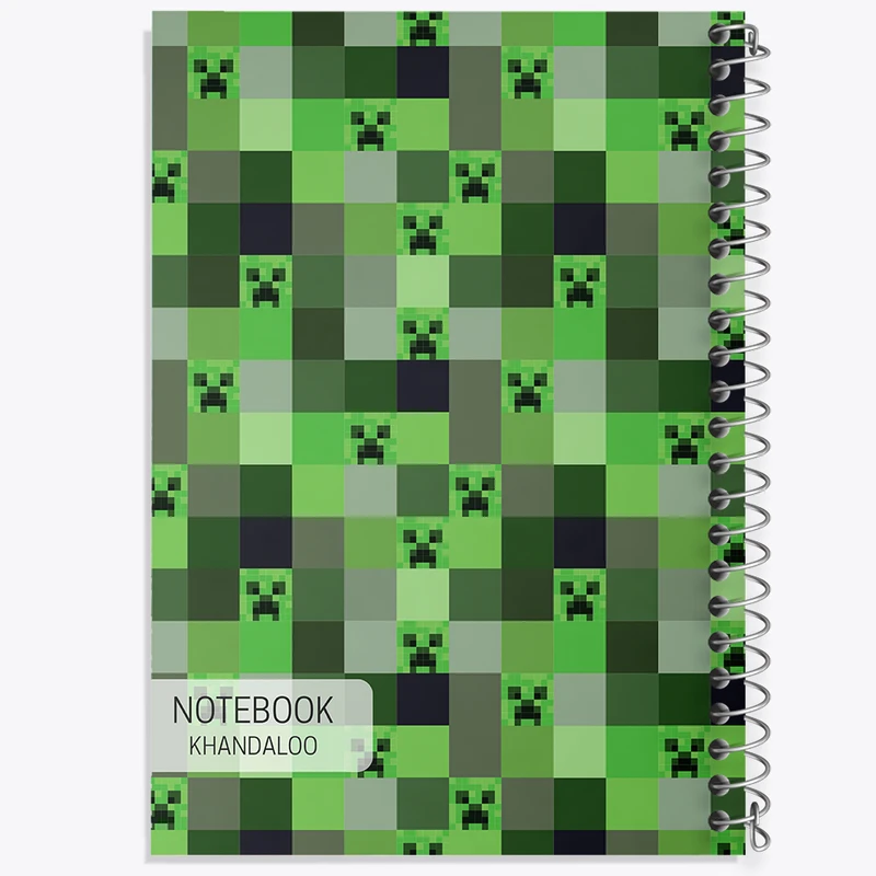 دفتر ژورنال نویسی 50 برگ خندالو مدل نقطه ای طرح ماینکرافت (Minecraft) کد N540