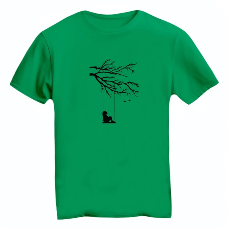 تی شرت آستین کوتاه زنانه مدل دخترک و تاب کد 2