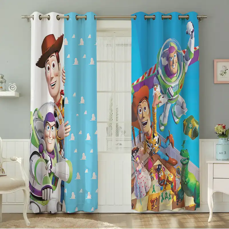 پرده نیروانا طرح کودک مدل مخمل کد 8824 سایز 140×280 سانتی متر