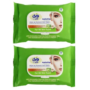 دستمال مرطوب وی کر مدل Jojoba - Aloe Vera دو بسته 20 عددی