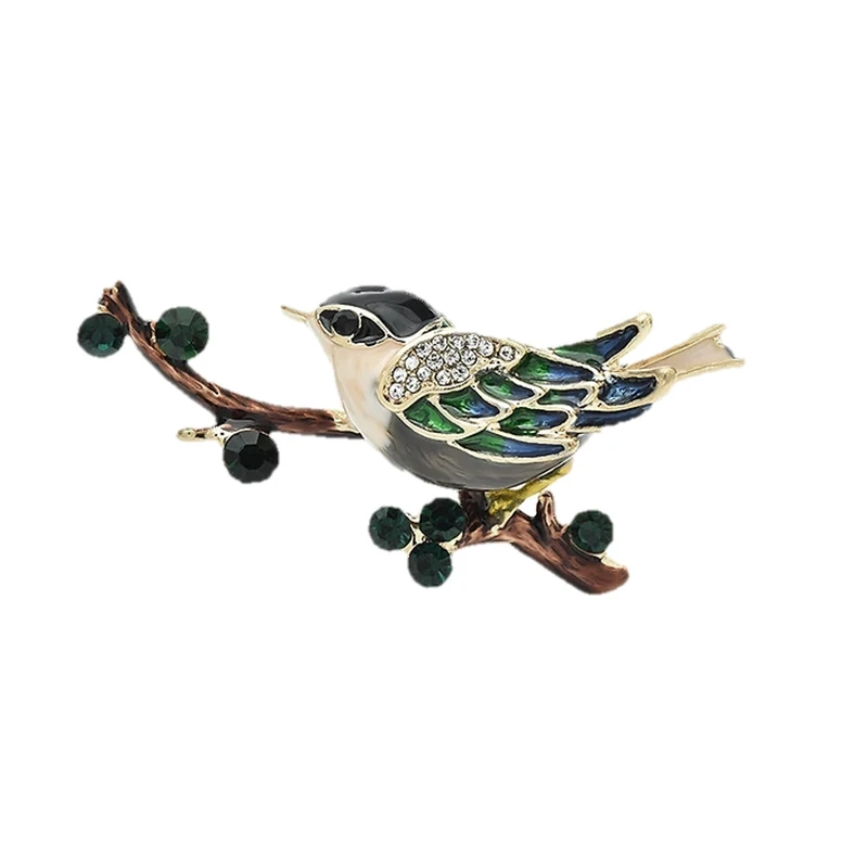 گل سینه زنانه مدل پرستوی مهاجر روی شاخه توت کد ngr320