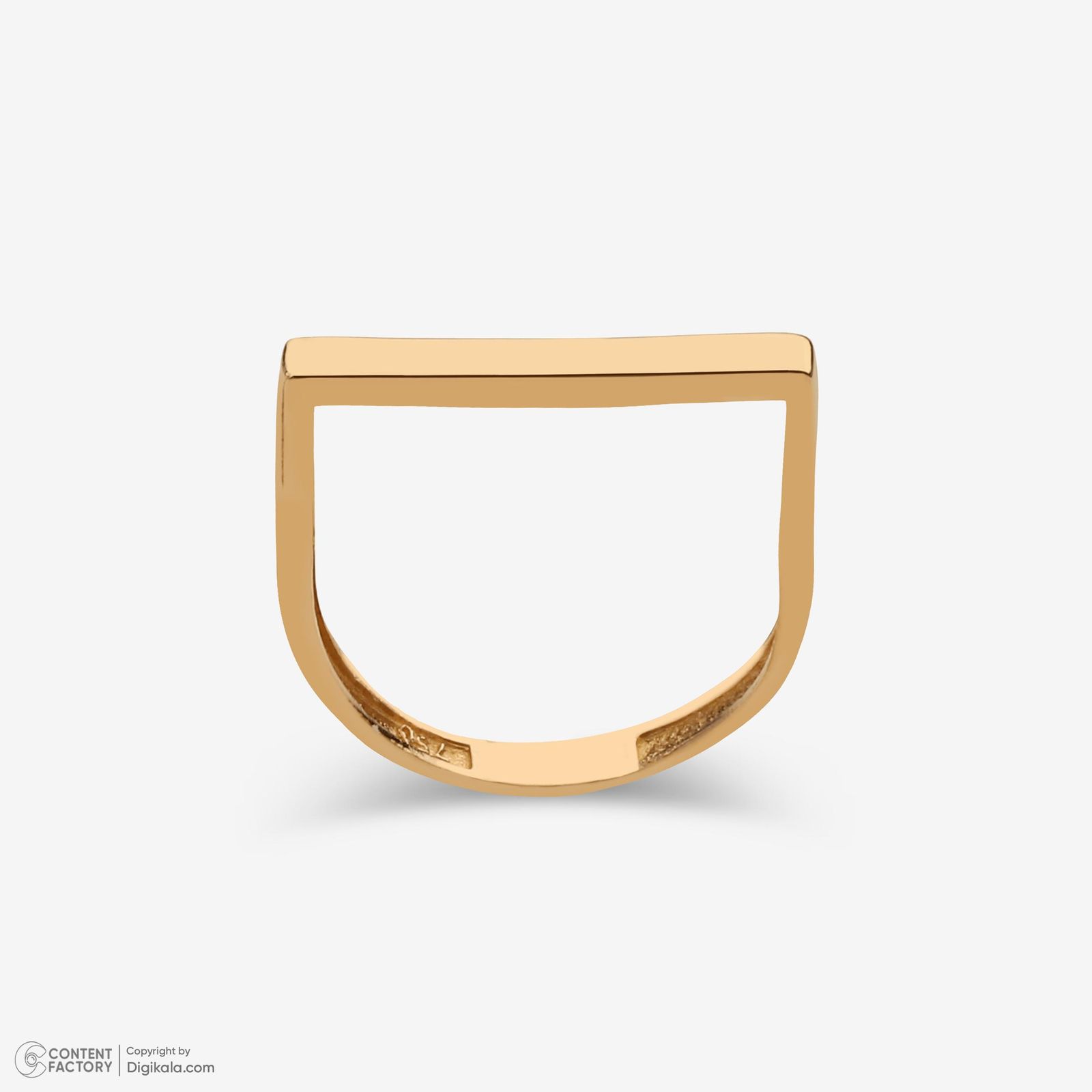 انگشتر طلا 18 عیار زنانه حافا گلد مدل r007 سایز 56 -  - 7