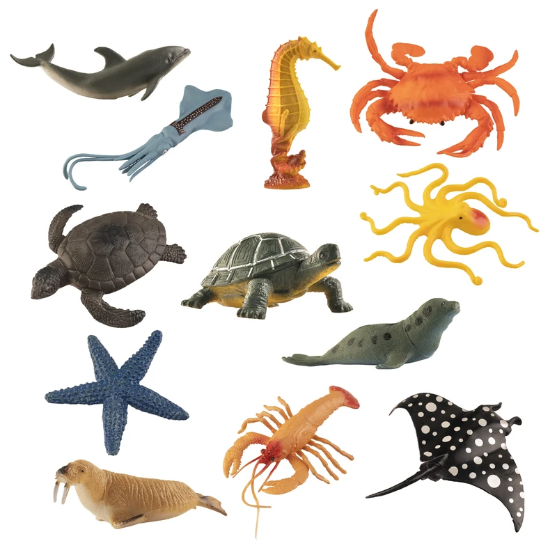 فیگور مدل حیوانات دریایی  کد 1205 مجموعه 12 عددی