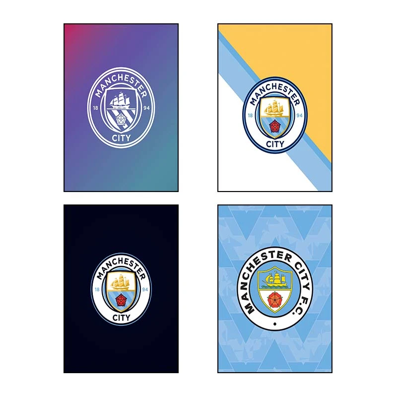 تابلو شاسي کارنيکا طرح منچستر سیتی Manchester City کد 90127 مجموعه 4 عددی