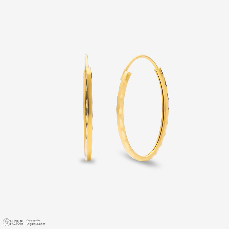 گوشواره حلقه‌ای طلا 18 عیار زنانه مایا ماهک مدل ME1249 - 3