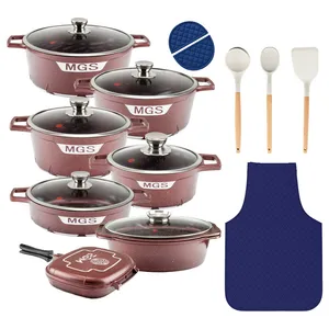 سرویس قابلمه و تابه گرانیت 21 پارچه ام جی اس مدل C