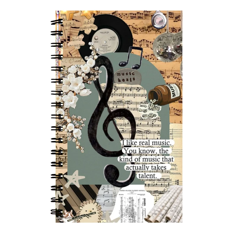 دفتر نت موسیقی 40 برگ طرح موسیقی کد 0014