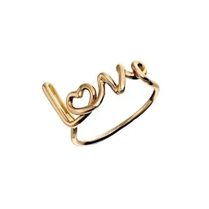   انگشتر طلا 18 عیار زنانه قیراط طرح Love کد GH2628