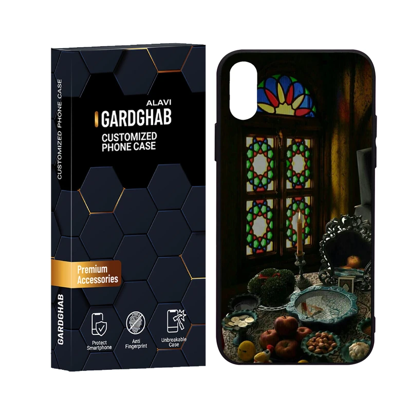 کاور گارد قاب علوی مدل دورژله ای پشت گلس ایرانی مناسب برای گوشی موبایل اپل iPhone X / XS