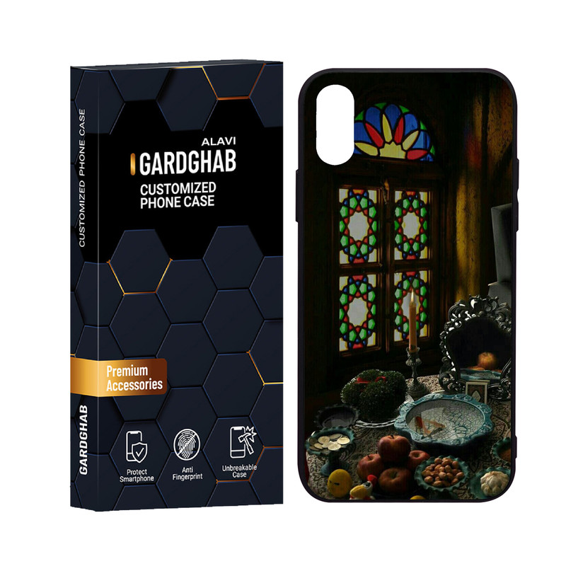 کاور گارد قاب علوی مدل دورژله ای پشت گلس ایرانی مناسب برای گوشی موبایل اپل iPhone X / XS