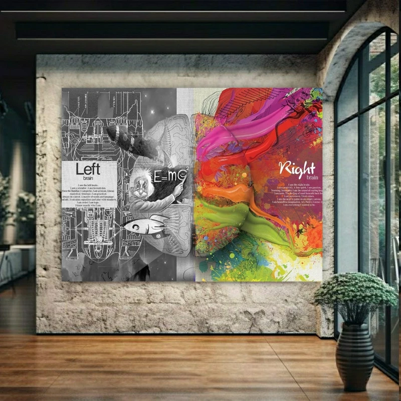 پوستر پارچه ای طرح ساختار مغز انسان کد FP3005