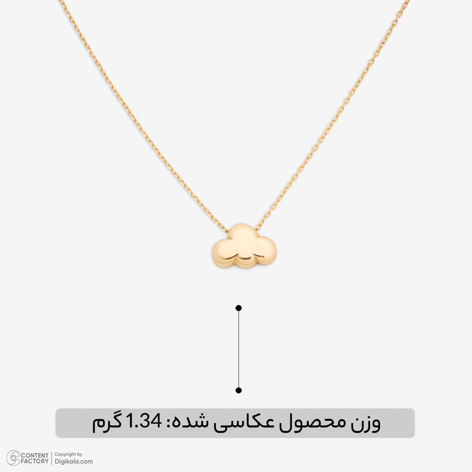 گردنبند طلا 18 عیار زنانه با زنجیر حلقه‌ای (فلامینگو) گلدم مدل PE147011 -  - 5