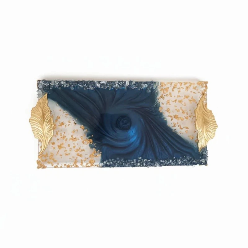 سینی دسته‌دار مدل مرال طرح کهکشان سایز 28×13 سانتی‌متر