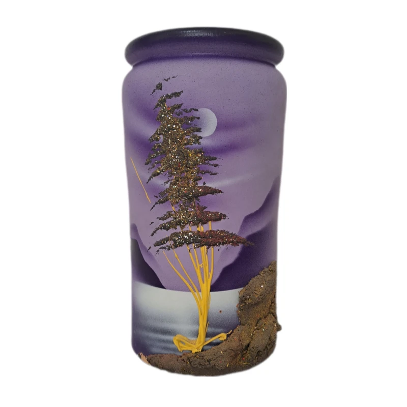 گلدان سفالی مدل طبیعت برجسته