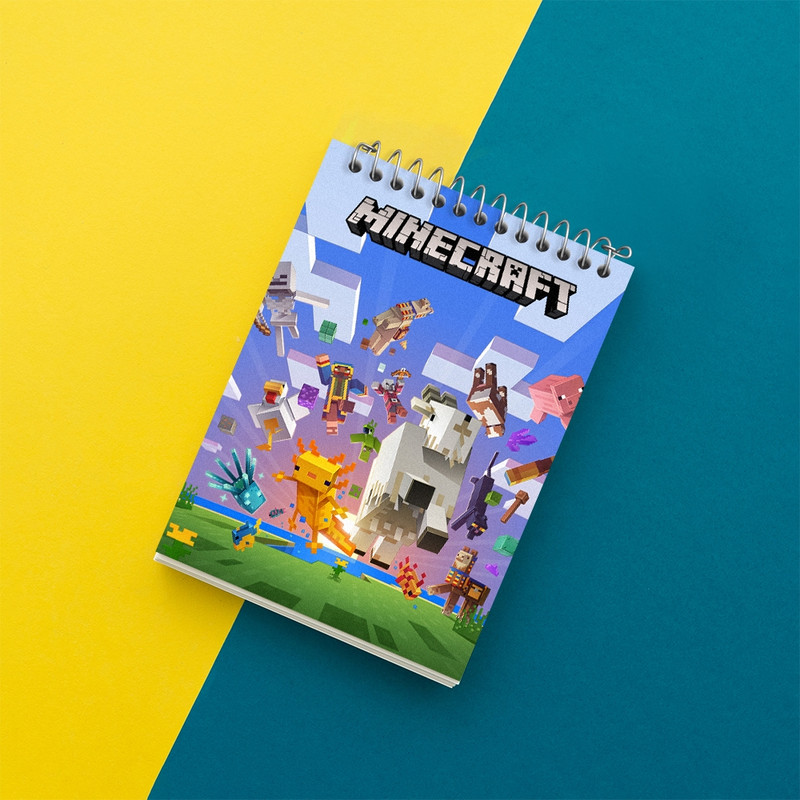 دفتر یادداشت 50 برگ خندالو مدل ماینکرافت (Minecraft) کد F2429