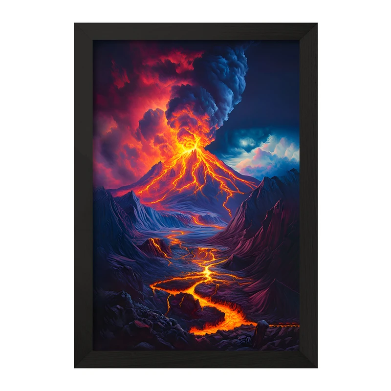 تابلو خندالو مدل کوه آتشفشان کد F12099