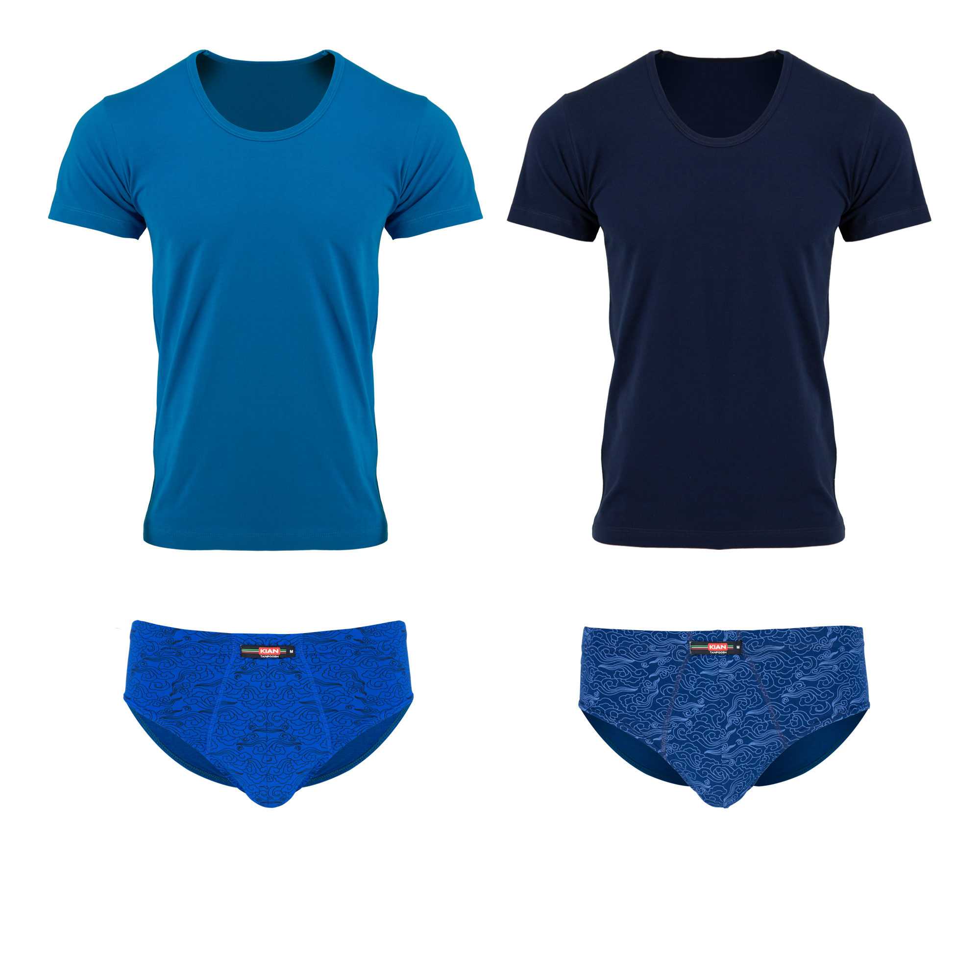 ست شورت و زیرپوش مردانه کیان تن پوش مدل 112783 مجموعه 2 عددی 