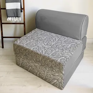 مبل تختخواب شو یک نفره نوپه هوم مدل تشک شو طرح برگ و گل کد M1122