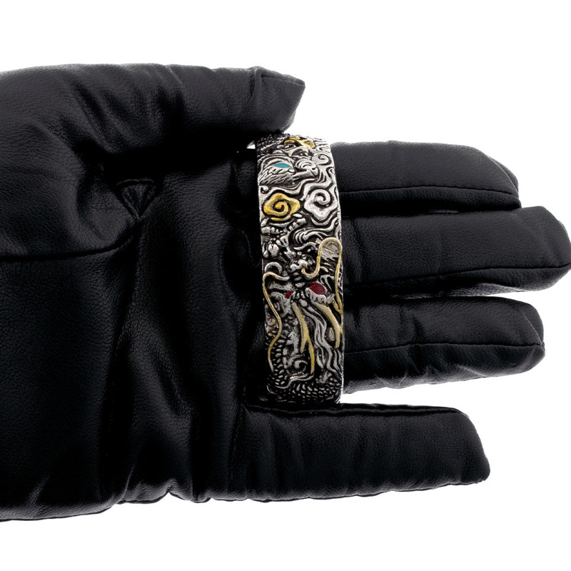 دستبند مردانه طرح اژدها و عقاب و شیر کینگ