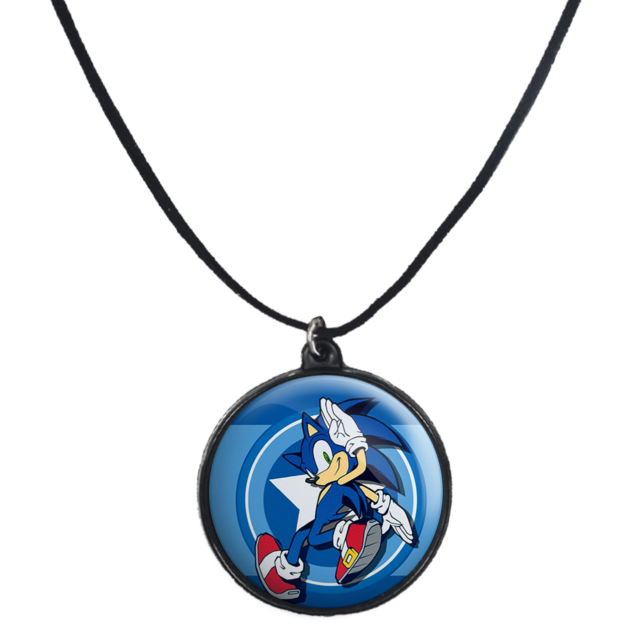 گردنبند پرمانه طرح سونیک کد pmb.14941 مدل دو طرفه