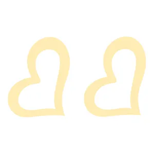 گوشواره طلا 18 عیار زنانه کرابو طرح قلب مدل Kr5300