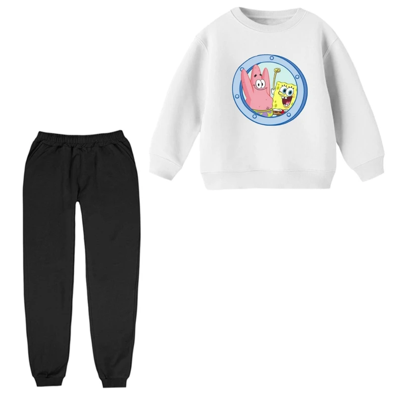 ست سویشرت و شلوار راحتی بچگانه مدل باب اسفنجی کد ۱۱  