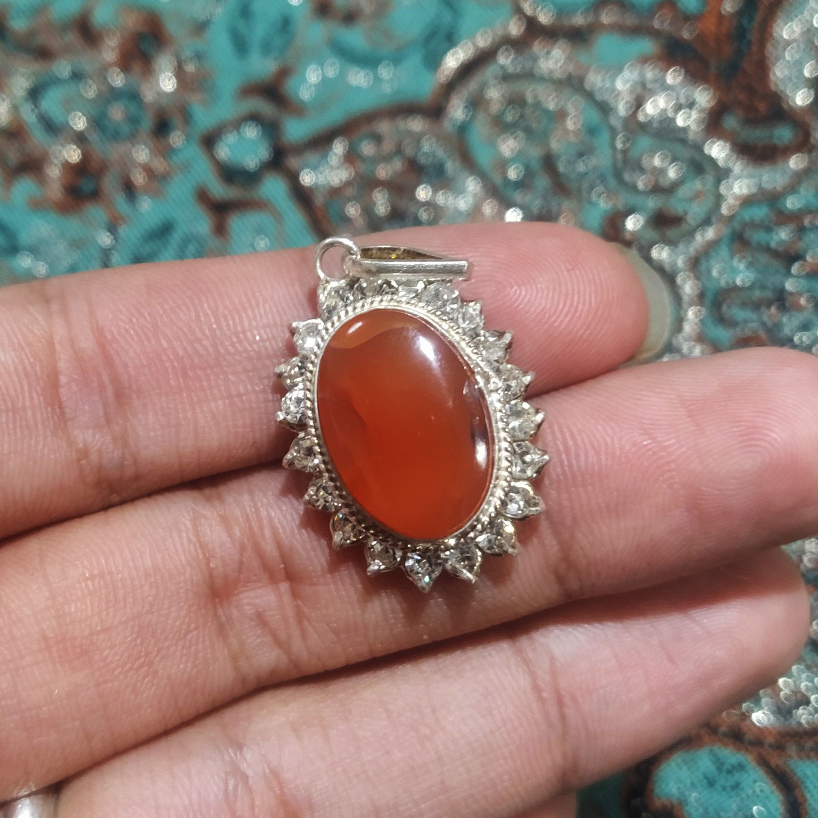 آویز گردنبند نقره زنانه سلین کالا مدل عقیق کد ce-new110 -  - 3