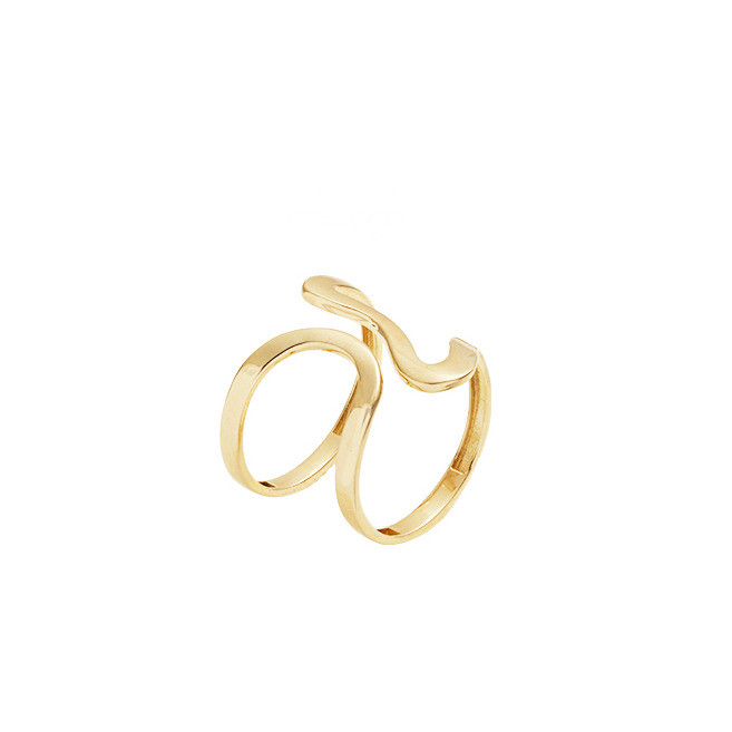 انگشتر طلا 18 عیار زنانه الی گالری مدل عسل و منحنی سایز 53