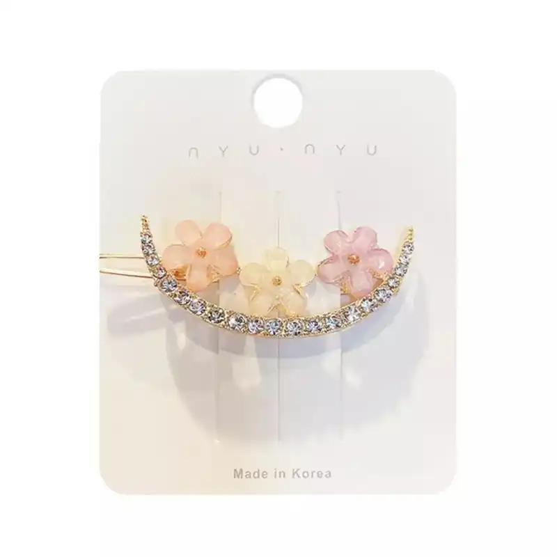 گیره مو زنانه مدل ماه کریستالی