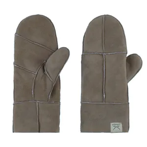 دستکش زنانه ساسنیبار مدل چرم کرکی کد LGR2025-CS2