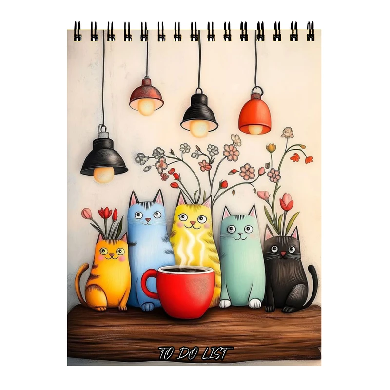 دفتر برنامه ریزی 60 برگ طرح گربه ها کد 33