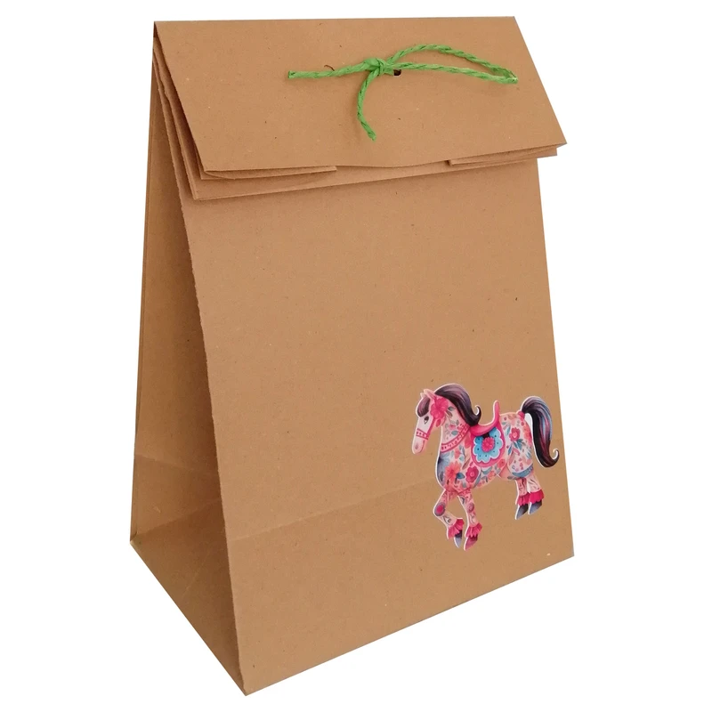 پاکت هدیه مدل سال نو و اسب مجموعه 10 عددی